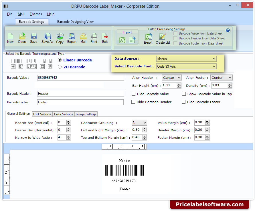 Barcode Label Software - Corporate Edition Generate Tags Stickers Rolls ...