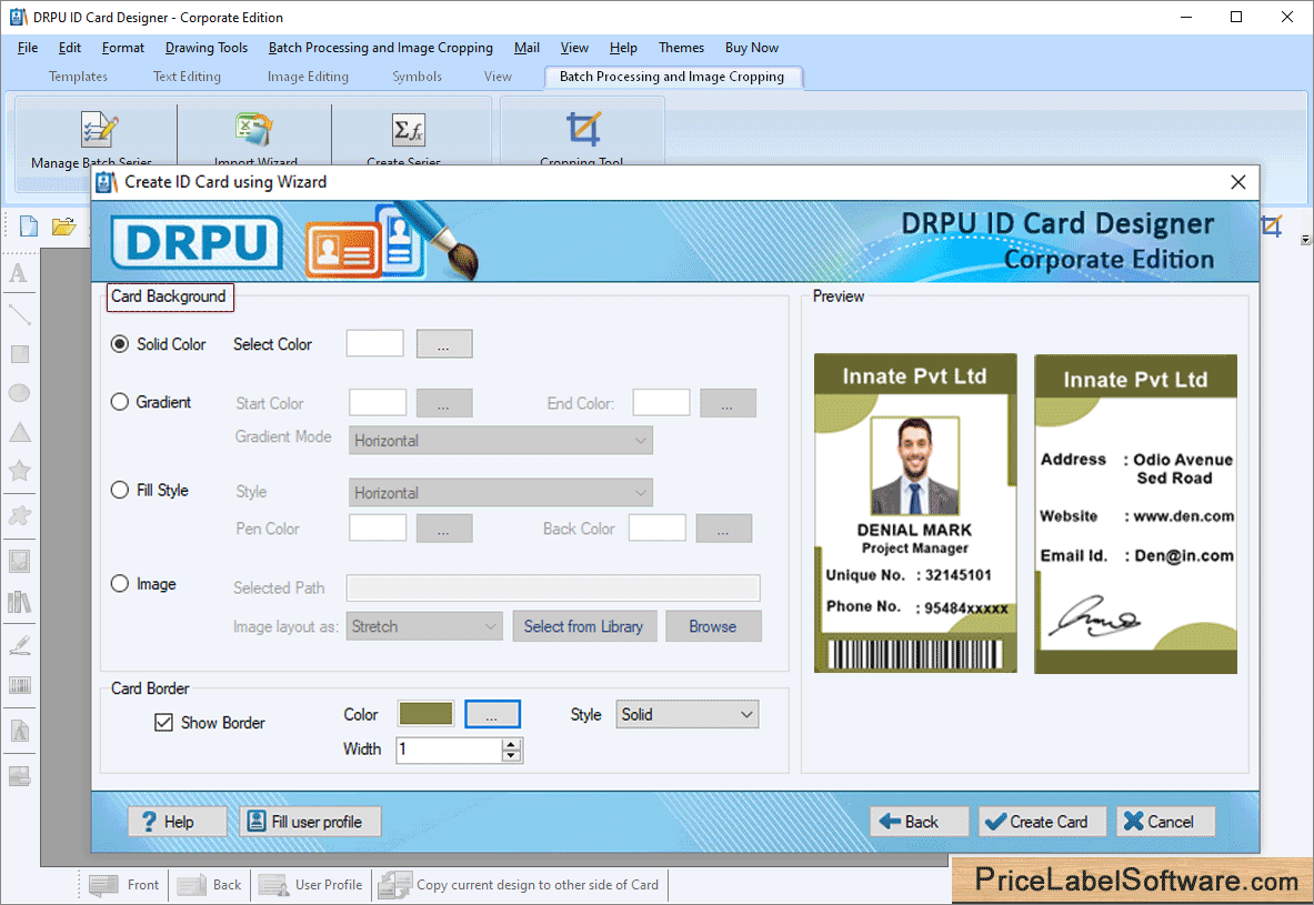 free id card making software